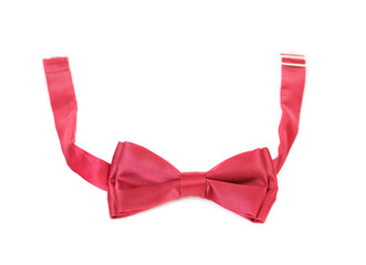 red bow tie isolated on white