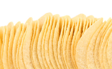 Background of potato chips.