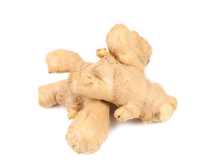 Root ginger isolated on a white