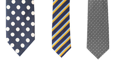 Three multi-colored tie.