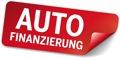 rotes Label autofinanzierung