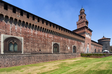 Fototapeta na wymiar Zamek Sforzy w Mediolanie, Włochy