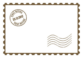 Obraz premium Vector blank post card, add your own image