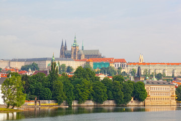Czech republic, Prague, look on Gradchana and the Vltava River
