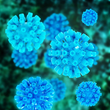 Hepatitis Virus - 3D Render