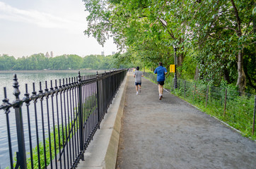 Naklejka premium Jogging in Central Park, New York