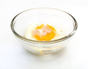 boiled eggs in cups