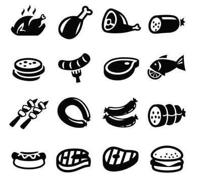 meat and sausage icons