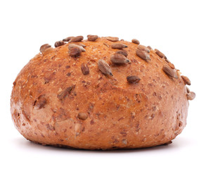 Hamburger bun or roll with sesame seeds  cutout