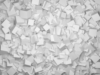 Abstract geometric shape from 3d grey cubes © Amayra