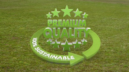 3d graphic of a environmental like icon  on grass