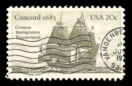 Historische Briefmarke aus den USA