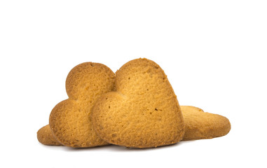 Gingerbread heart isolated