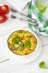 broccoli with cheese baked in baking dish