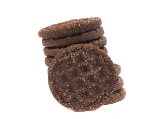 chocolate cookies isolated