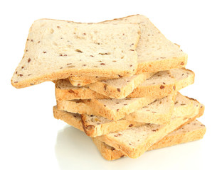 Toast bread, isolated on white