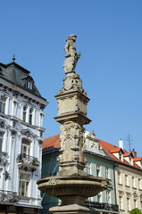 Fototapeta na wymiar Maximilian lub Roland Fountain Bratislava