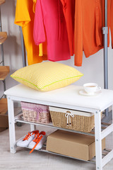 Women wardrobe in sunny colors