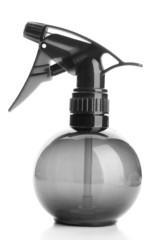 Hairdresser water sprayer container, isolated on white