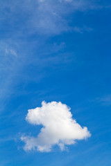 white clouds in blue sky in summer day