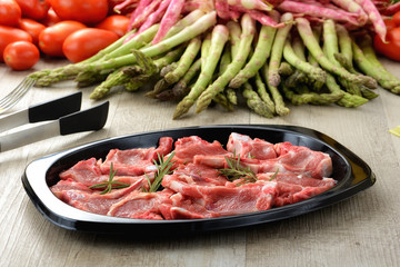 Costine con verdure miste