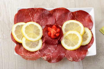 Piatto di bresaola
