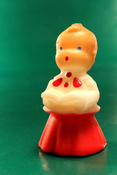 Antique decorative Christmas choir candle boy figurine