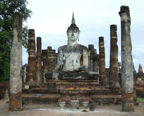 Buddha statue in  historical park, Thailand