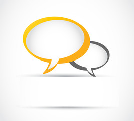 Speech bubble, talking banner