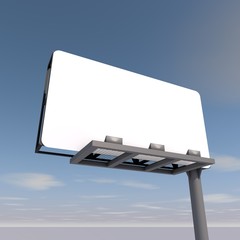 Billboard with empty screen, Illustration.