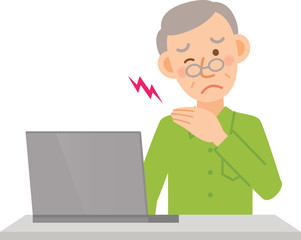 シニア男性　PC