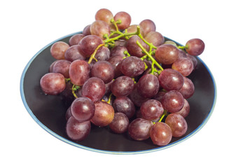 Grape in black plate