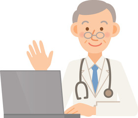 高齢　医者　PC