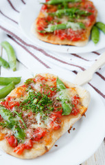 vegetable pita with cheese