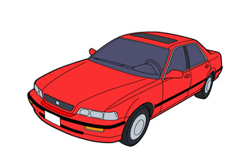 Luksusowe auto na białym tle grafika. Więcej szczegółów. © AWVW