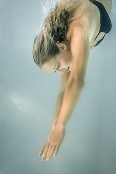 Woman Diving