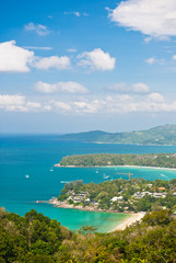 Fototapeta premium Overview of Kata Beach, Karon Beach, Patong Beach View Point, Ph