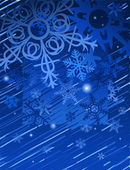 blue snowflake backround