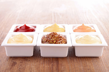 mayonnaise,ketchup,mustard and other sauce