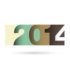 Happy new Year 2014, vector illustration.