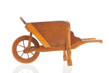 Wooden wheelbarrow