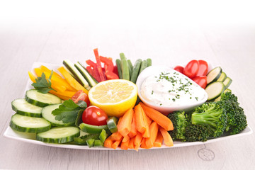 vegetable and dip