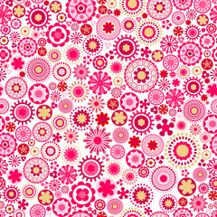 Abstract Seamless Flowers Pattern