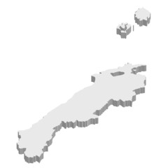 島根　地図　3D
