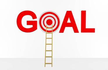 Concept target isolated on white
