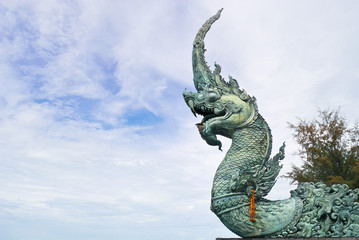 Naga statue in Songkhla, Thailand.