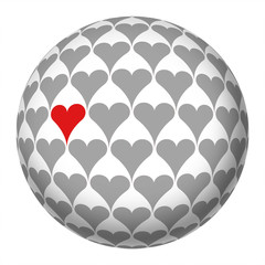 Ball Heart Gray