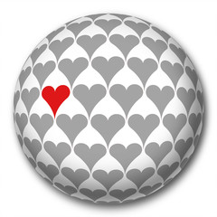 Ball Heart Gray Shadow