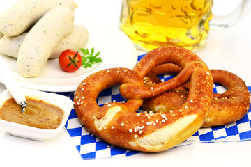 Brezeln mit Weisswurst