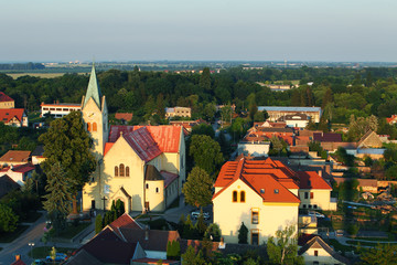 Aerial view of village Cifer